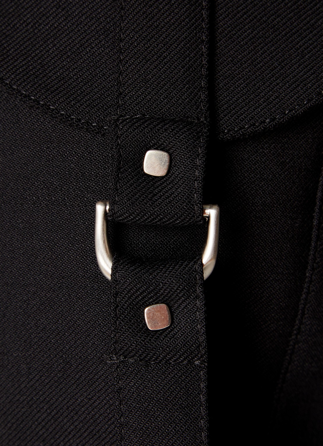 Off-White Cargo jack in wolblend met schoudervulling - detail 3 zwart