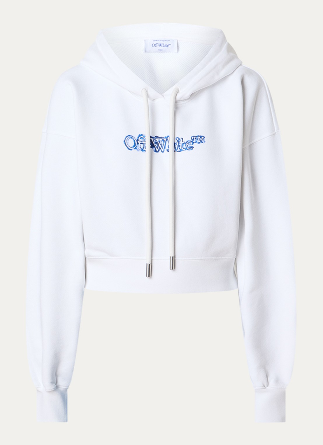 Off-White Cloudy Arrow hoodie met logo - voorkant 5 wit
