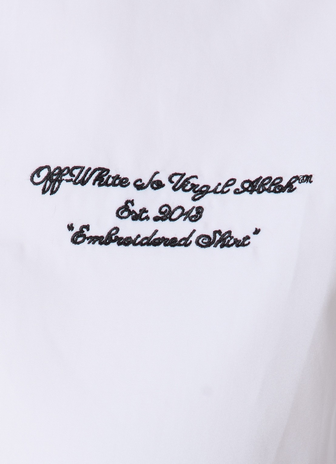 Off-White Cropped blouse met logoborduring - detail 5 wit