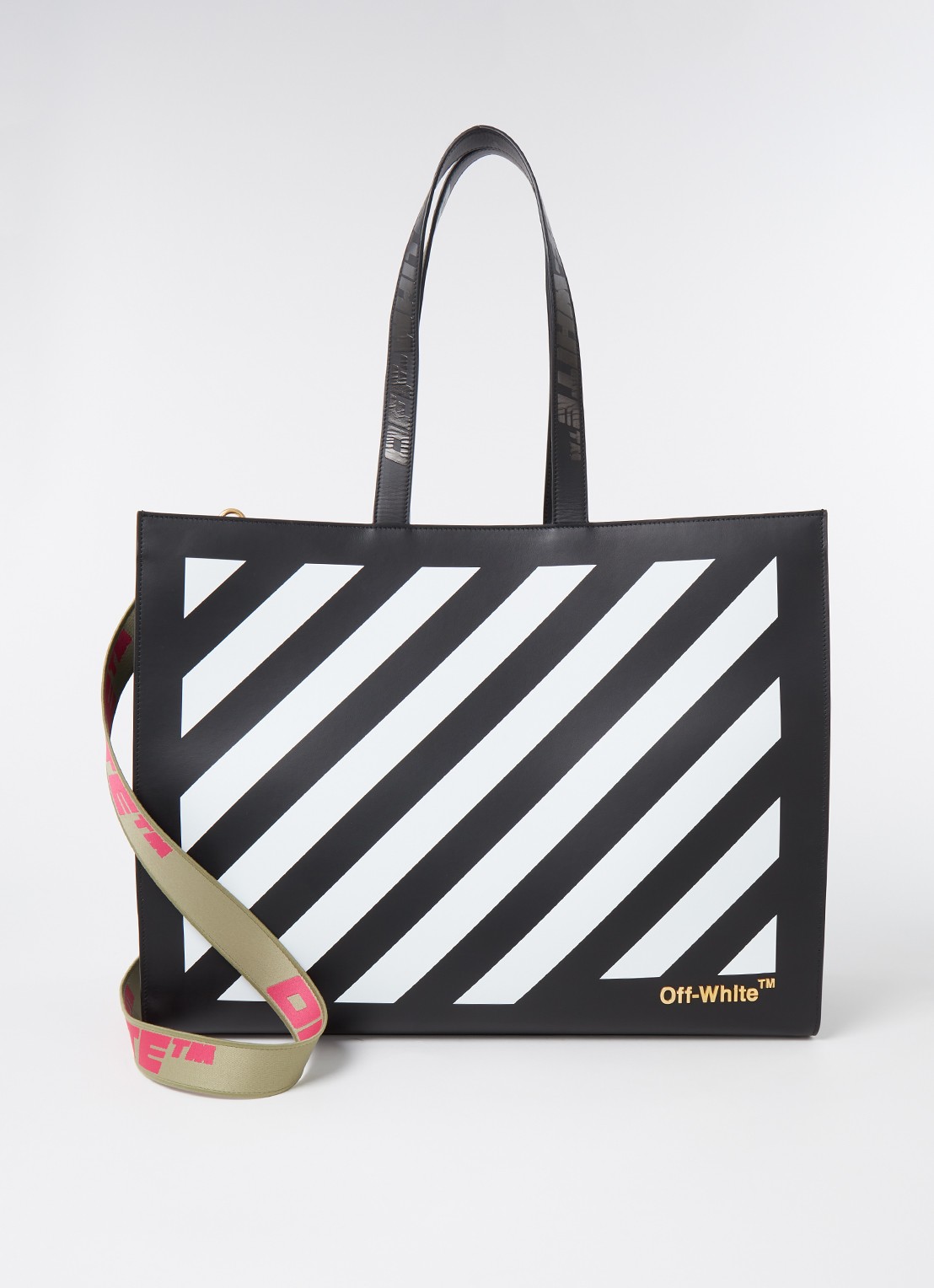 Off-White Diag Hybrid shopper van leer - voorkant 4 multicolor
