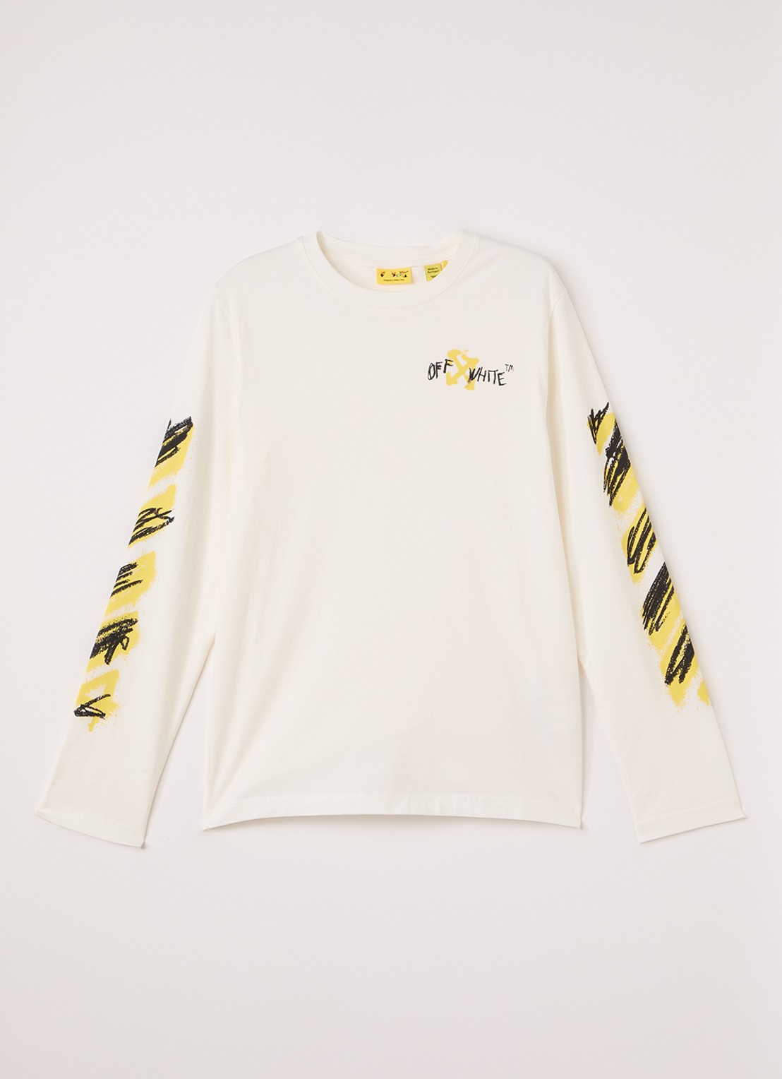 Off-White Diag longsleeve met logoprint - voorkant wit