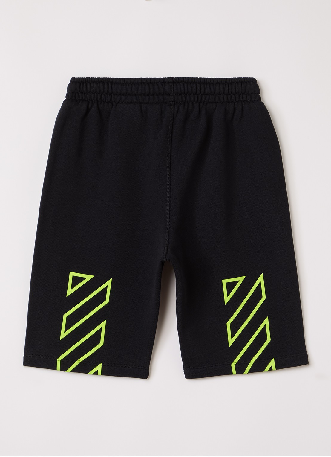 Off-White Diag straight fit korte joggingbroek met logo- en backprint - voorkant 2 zwart