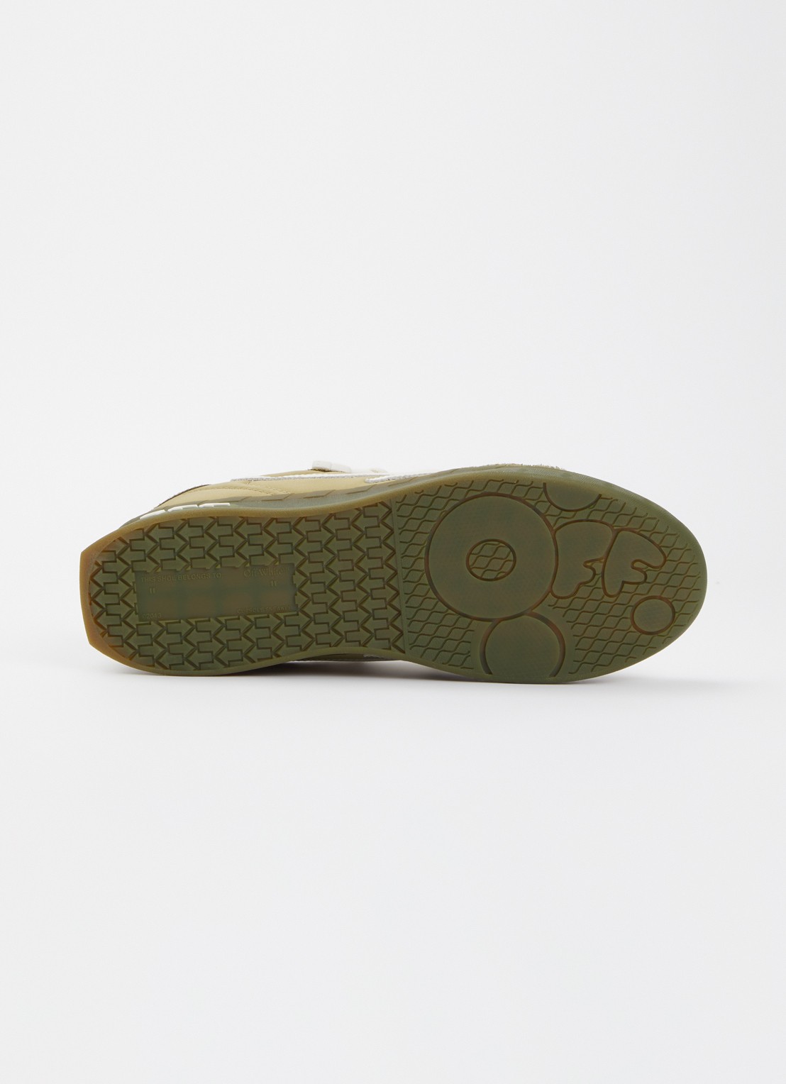 Off-White End Of Play sneaker met details van kalfsleer en suède - detail 4 mosgroen