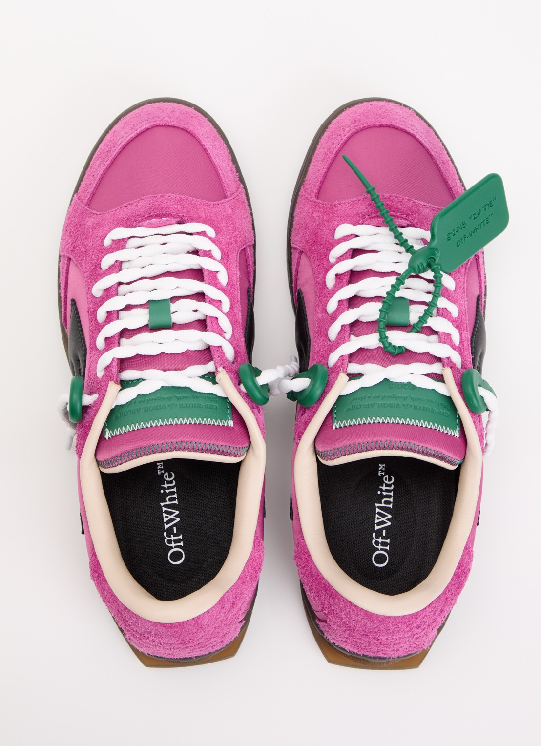Off-White End Of Play sneaker met details van suède - detail 2 fuchsia