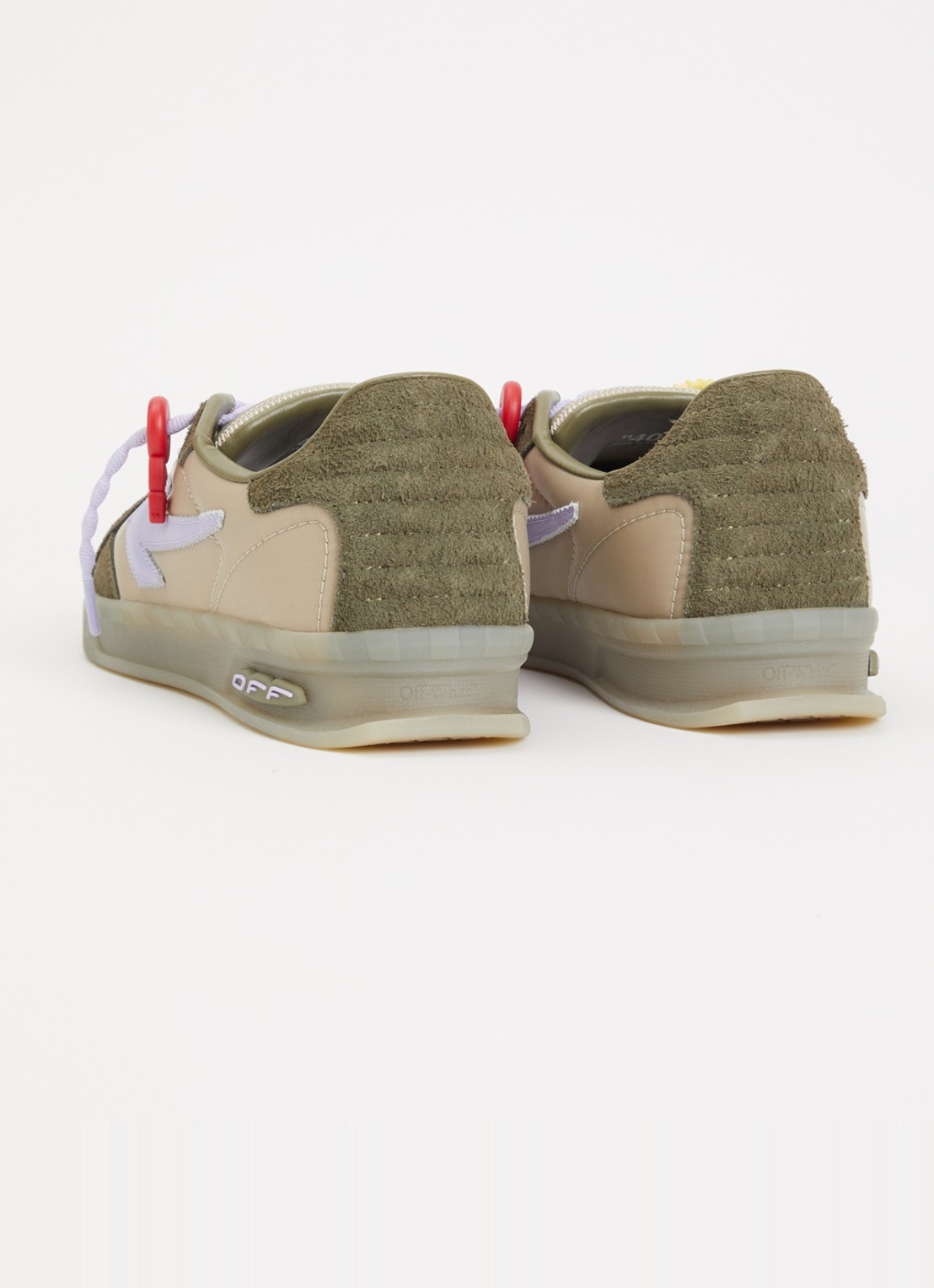 Off-White Ends of Play sneaker met details van kalfssuède - achterkant 6 bruin