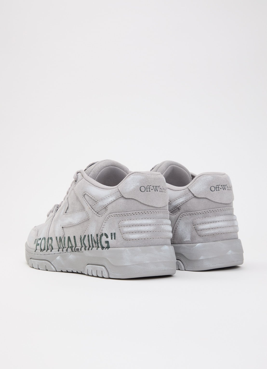 Off-White For Walking sneaker van suède - achterkant 5 grijs
