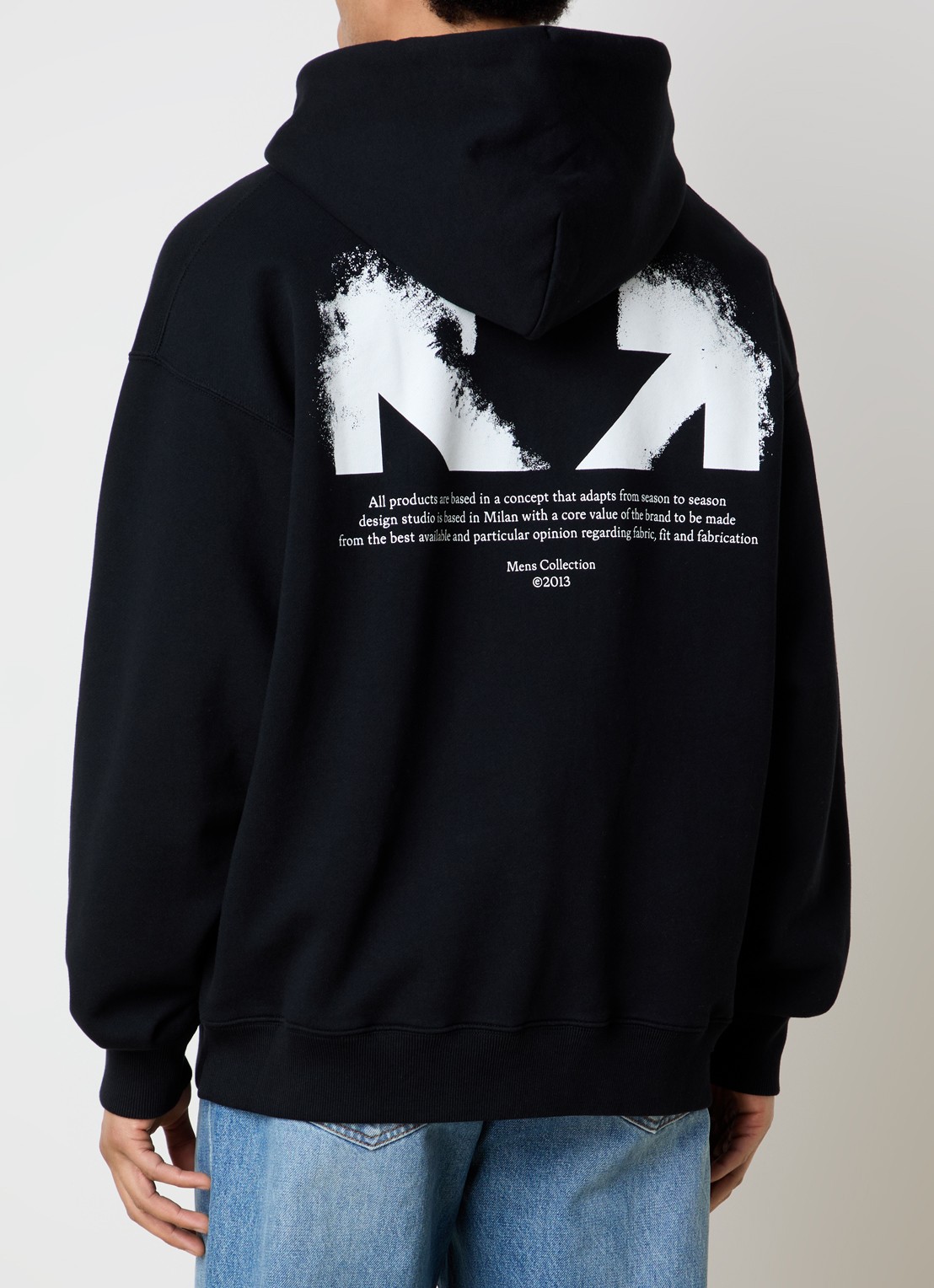 Off-White Half Arrow hoodie met logo- en backprint - detail 4 zwart
