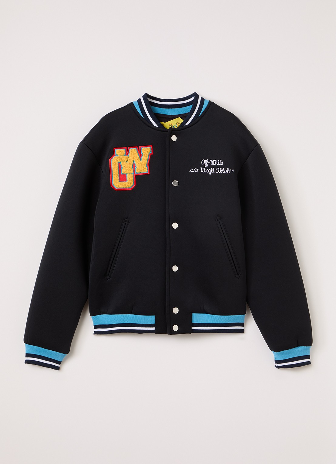 Off-White Jack met logoborduring - voorkant zwart