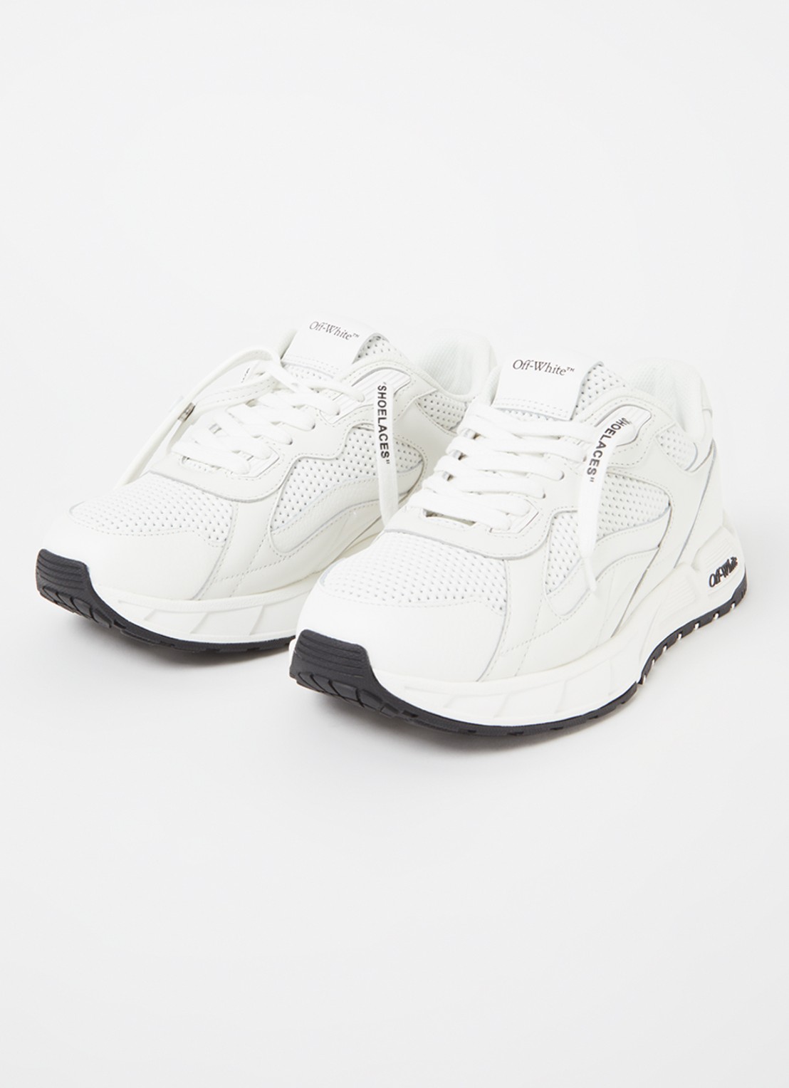 Off-White Kick Off sneaker van leer - detail 3 wit