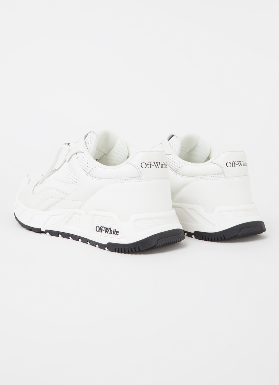 Off-White Kick Off sneaker van leer - detail 4 wit