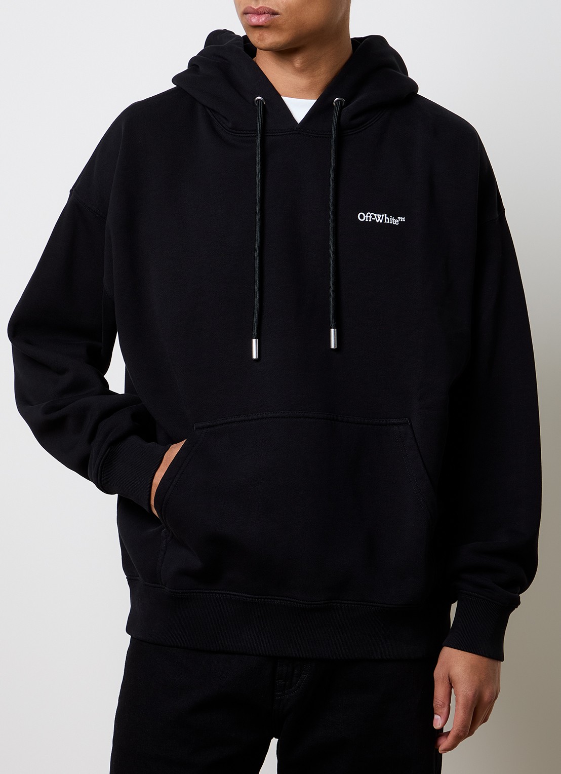 Off-White Landscape hoodie met logo- en backprint - achterkant zwart