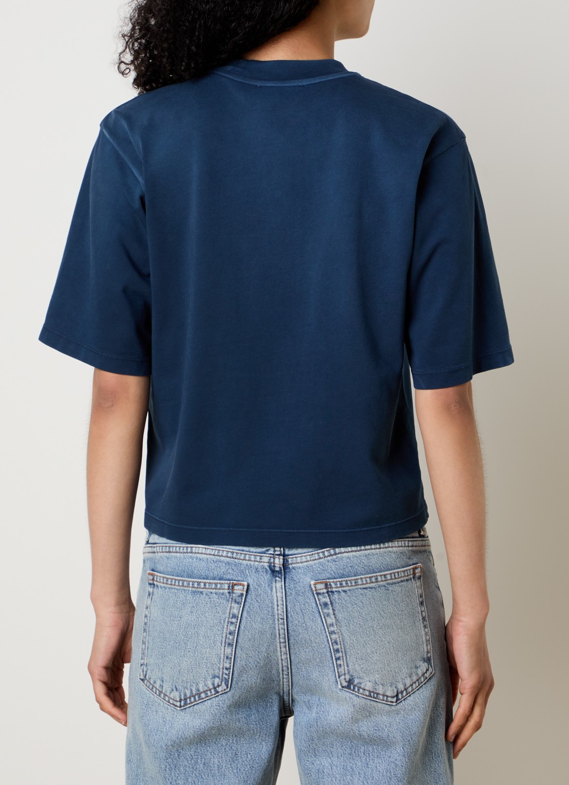 Off-White Laundry Box T-shirt met logoprint - achterkant indigo