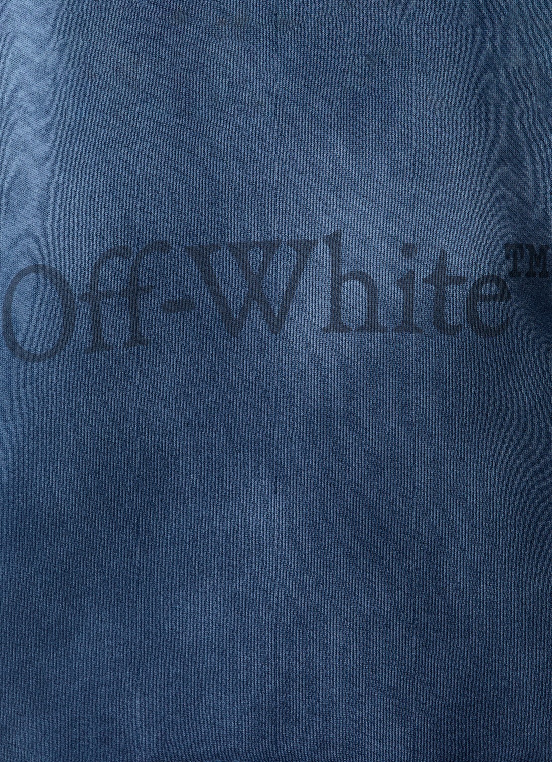 Off-White Laundry cropped polo met logo - detail 5 staalblauw