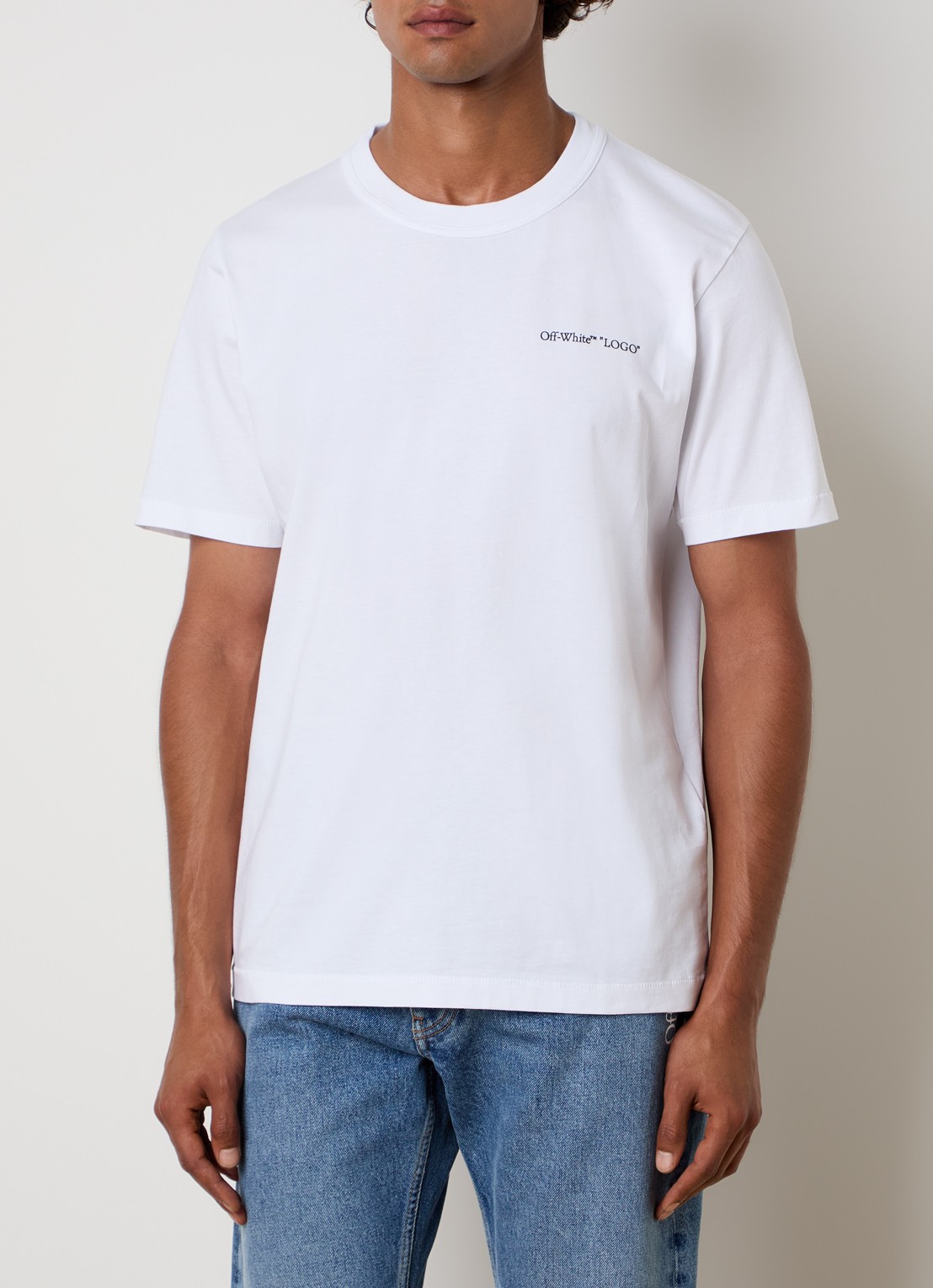 Off-White Logo Quote T-shirt met logo - detail wit
