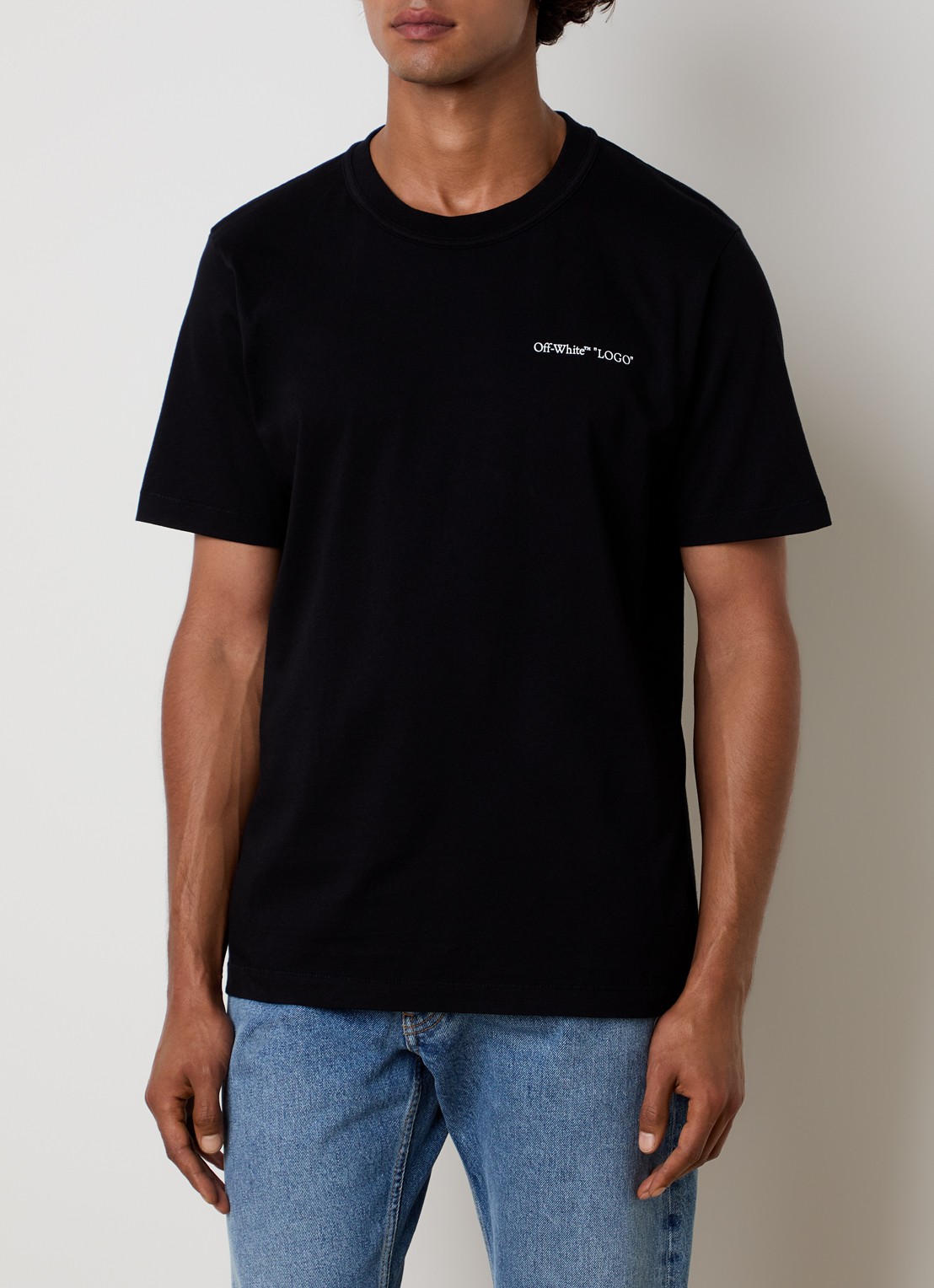 Off-White Logo Quote T-shirt met logo - detail 4 zwart