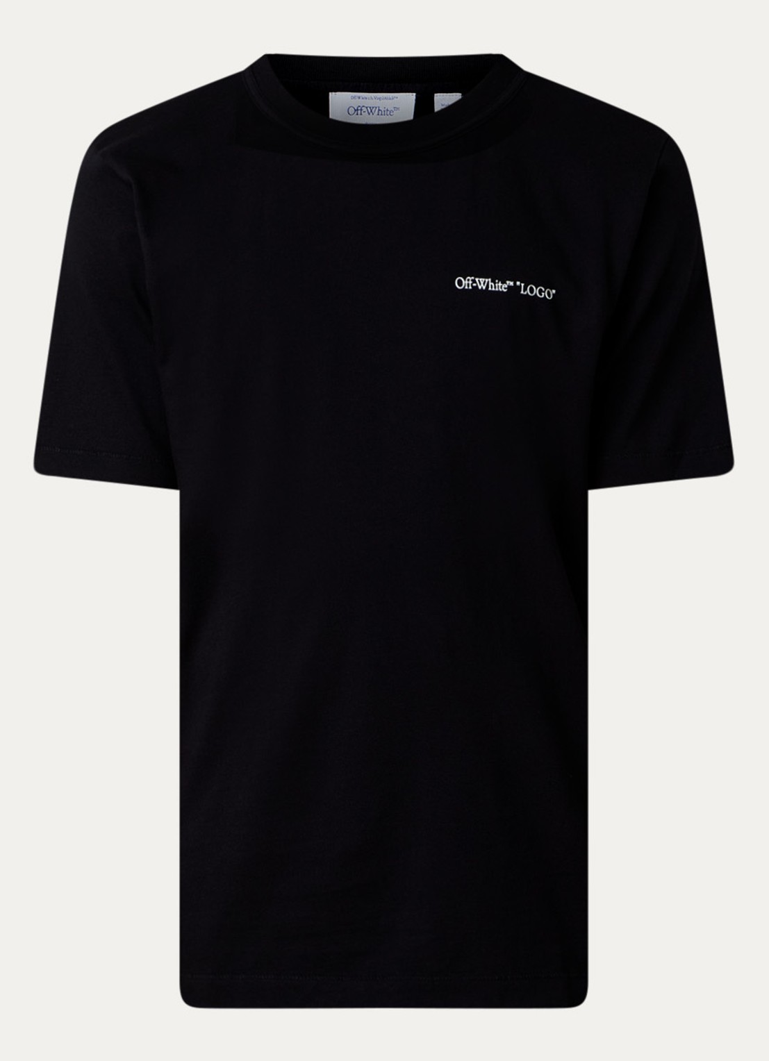 Off-White Logo Quote T-shirt met logo - voorkant zwart