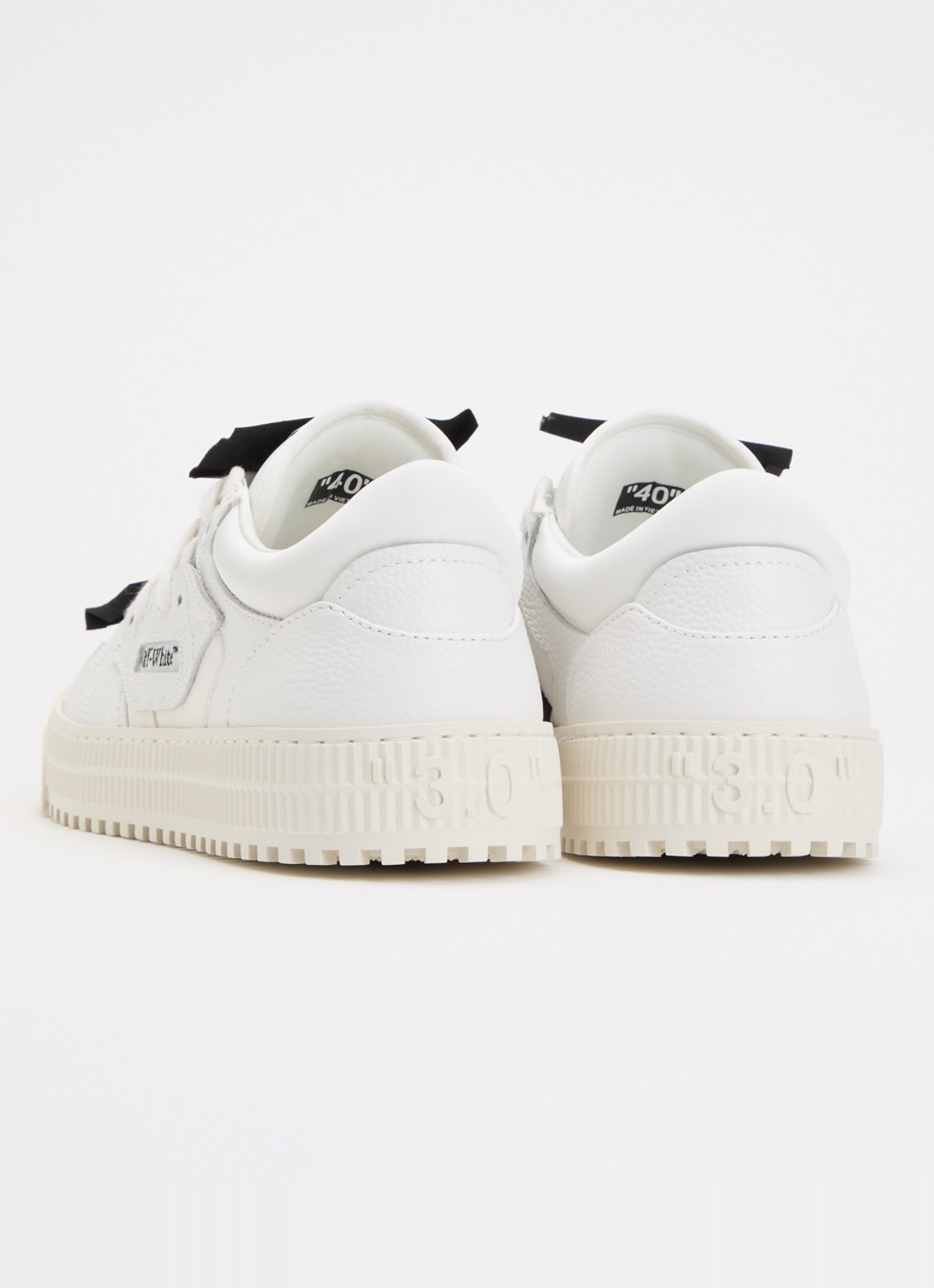 Off-White Low Top 3.0 Off Court sneaker met details van leer - achterkant 6 wit