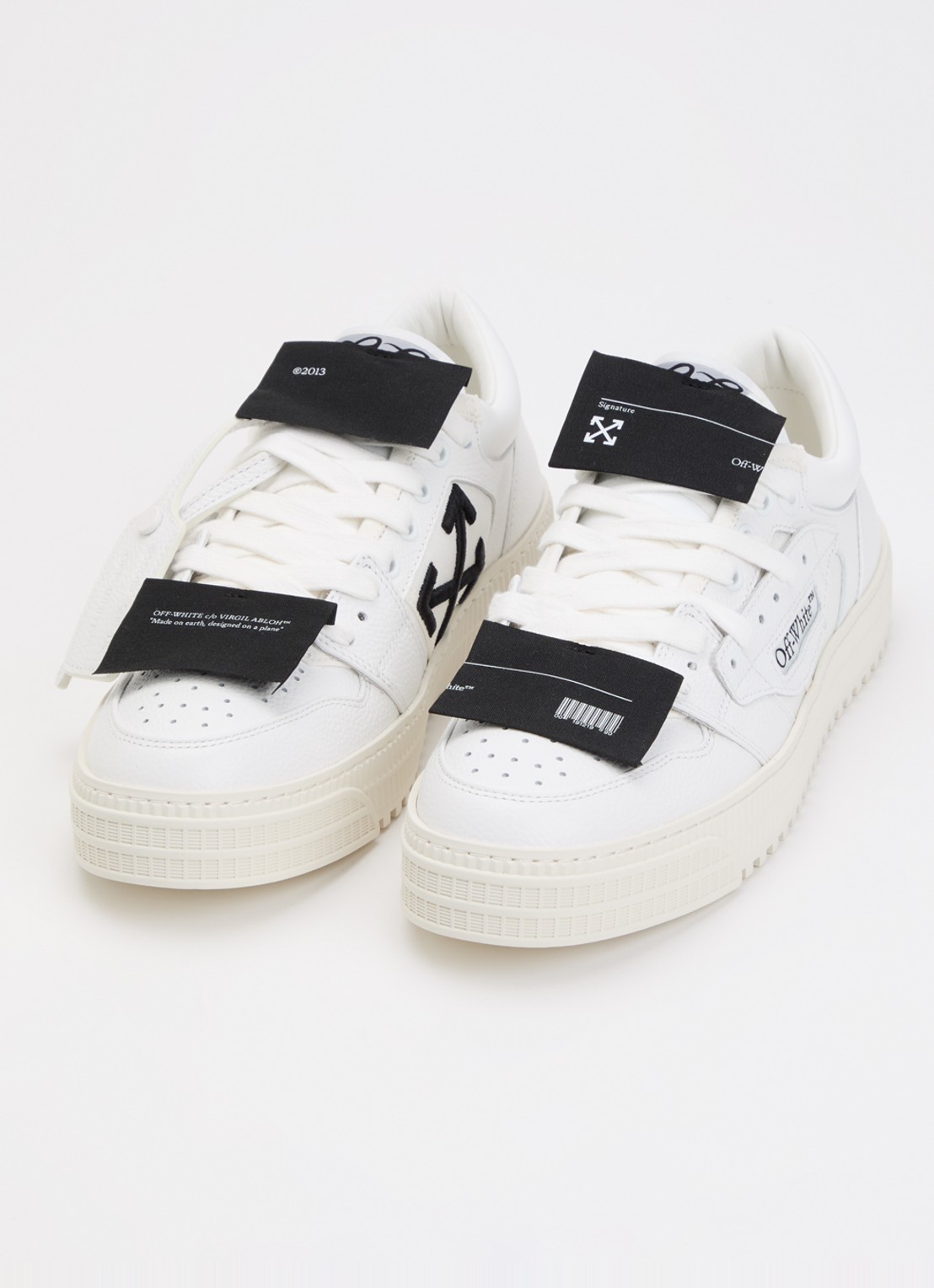 Off-White Low Top 3.0 Off Court sneaker met details van leer - detail 3 gebroken wit