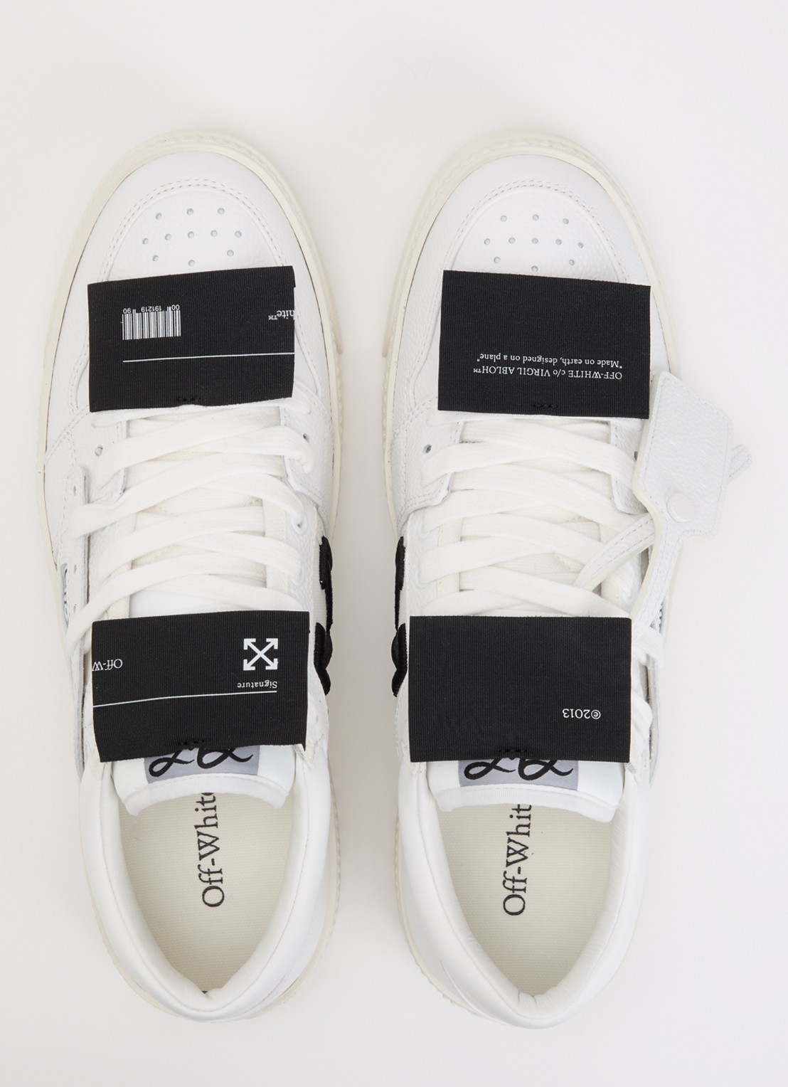 Off-White Low Top 3.0 Off Court sneaker met details van leer - detail 4 gebroken wit