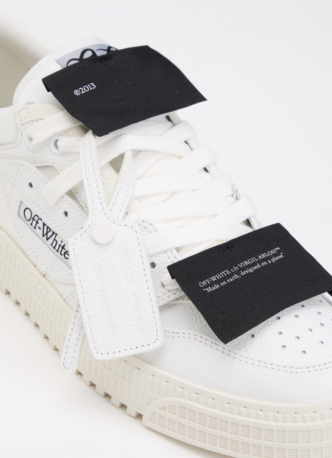 Off-White Low Top 3.0 Off Court sneaker met details van leer - detail 6 gebroken wit