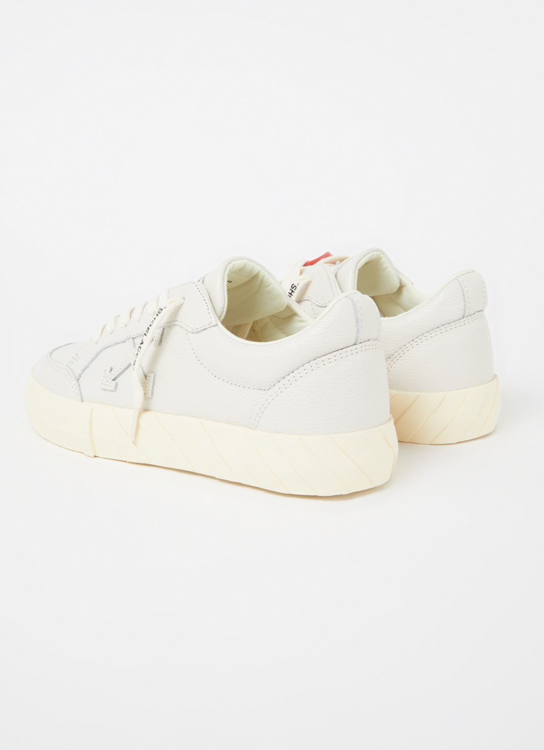 Off-White Low Vulcanized sneaker van kalfsleer - detail 4 creme