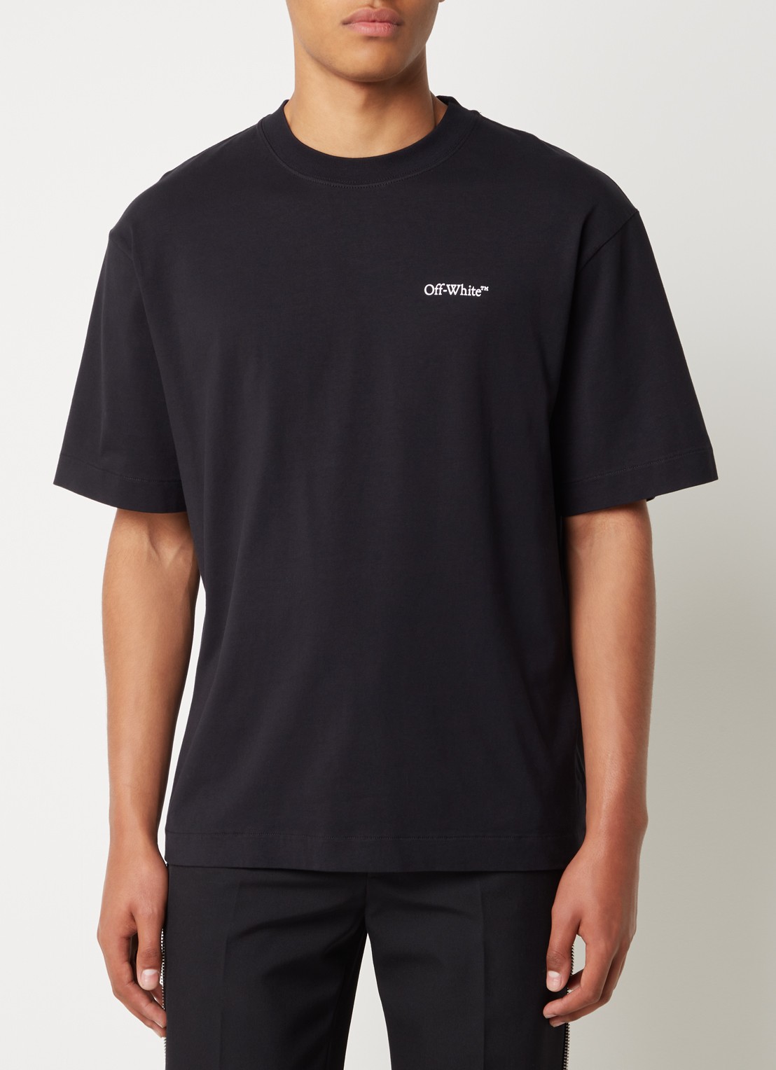 Off-White Lunar T-shirt met logo- en backprint - achterkant zwart