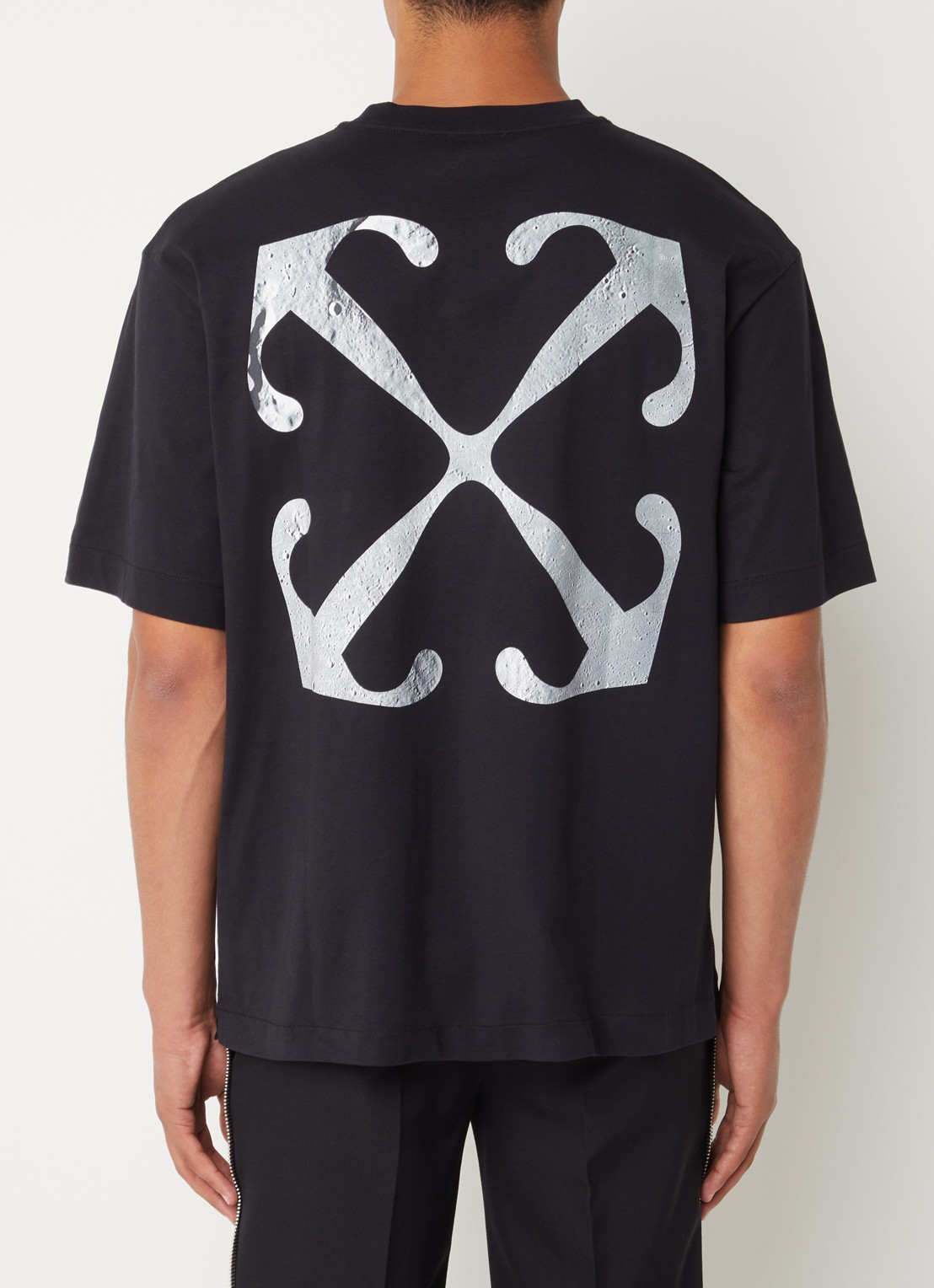 Off-White Lunar T-shirt met logo- en backprint - detail 4 zwart