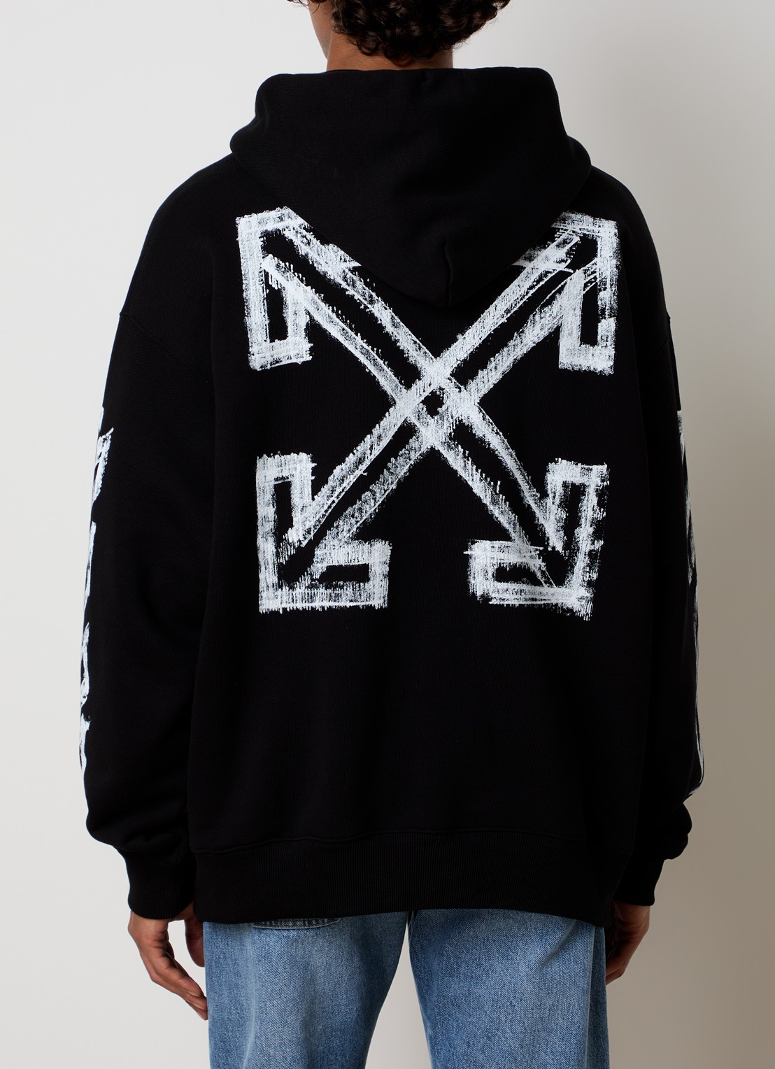 Off-White Motion hoodie met logo- en backprint - detail 4 zwart