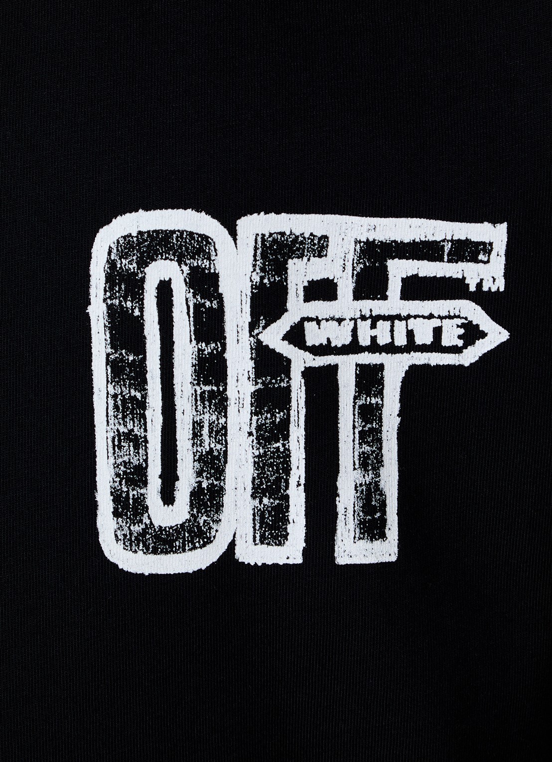 Off-White Motion T-shirt met logo- en backprint - detail 5 zwart