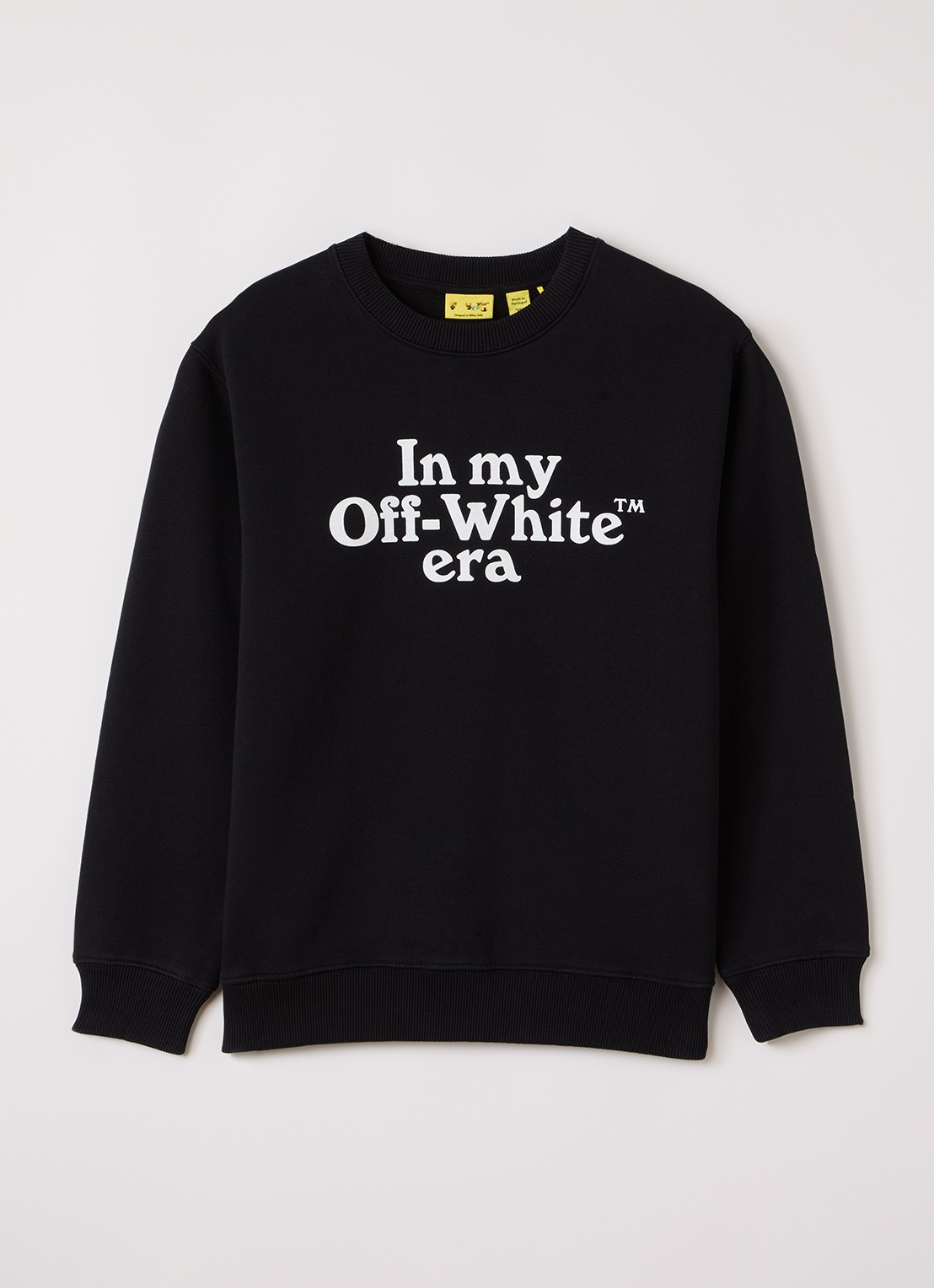 Off-White Multilogo sweater met logo- en backprint - voorkant zwart