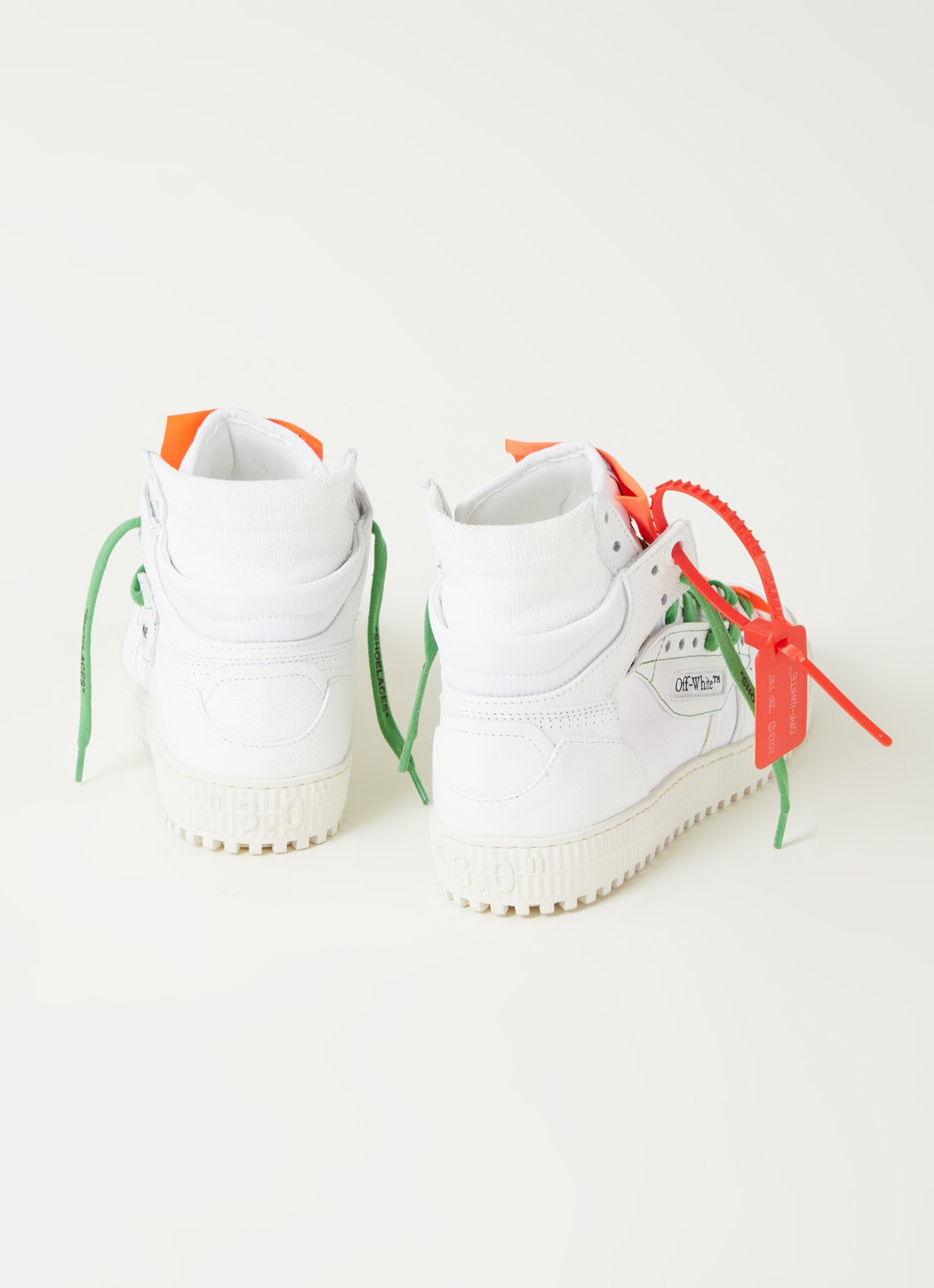 Off-White Off Court 3.0 sneaker van leer  - detail 2 wit