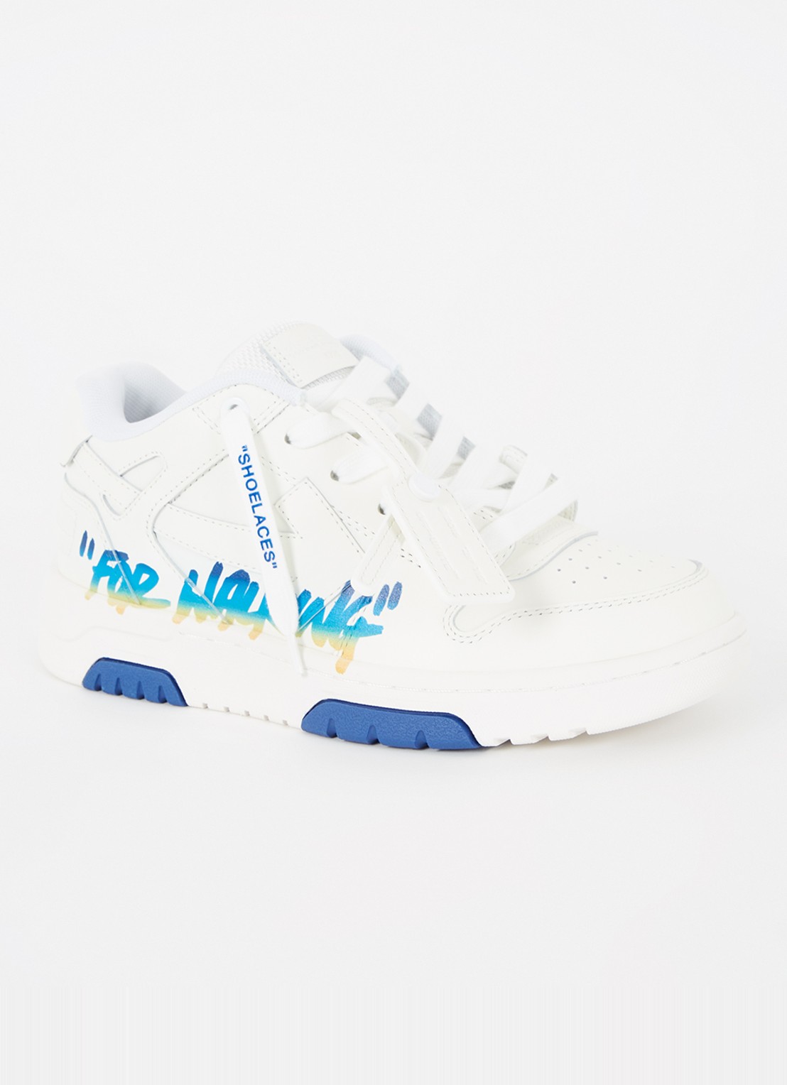 Off-White Out Of Office "For Walking" sneaker van kalfsleer - voorkant 2 wit