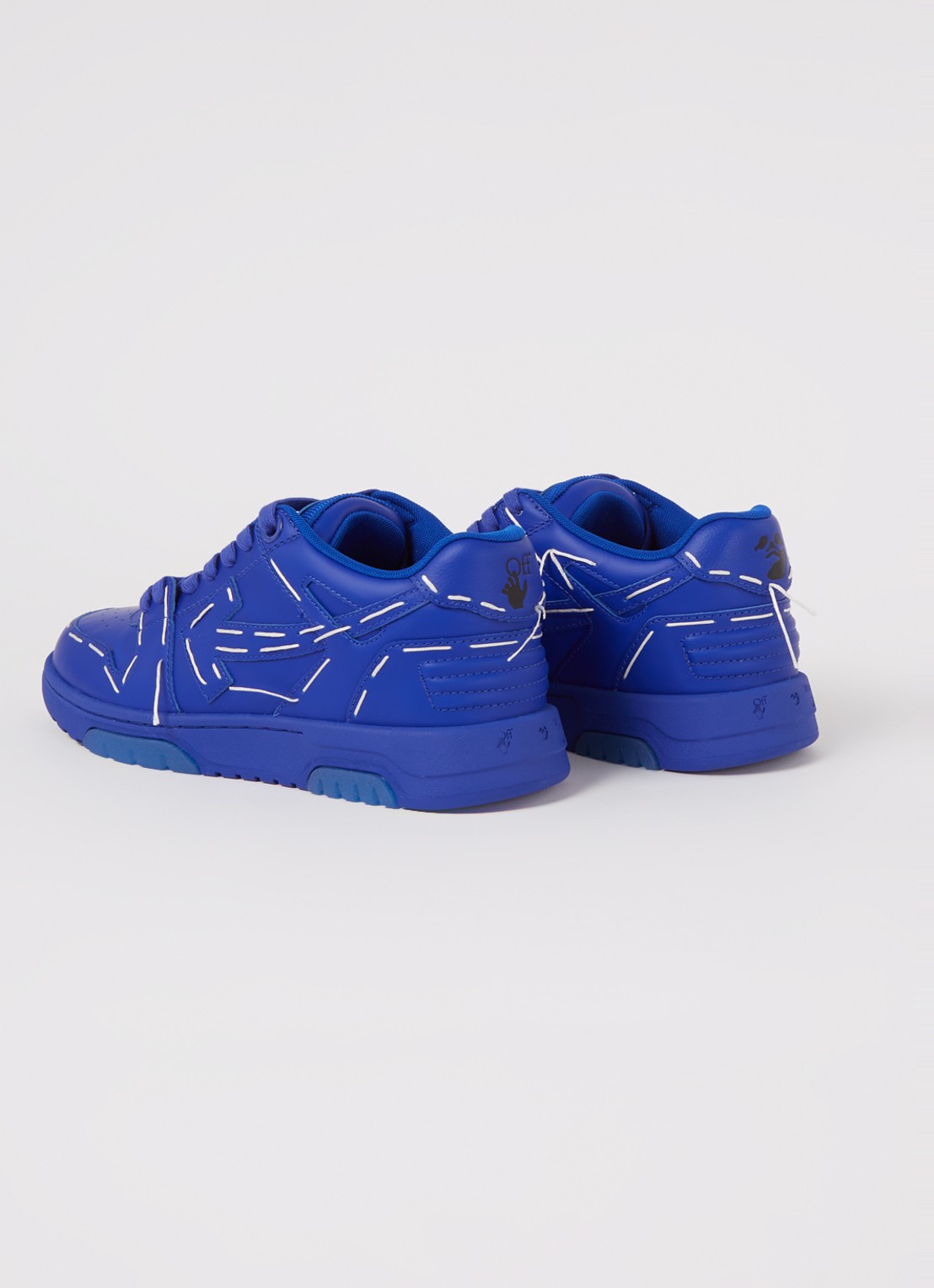 Off-White Out Of Office sneaker met leren details - detail 4 donkerblauw