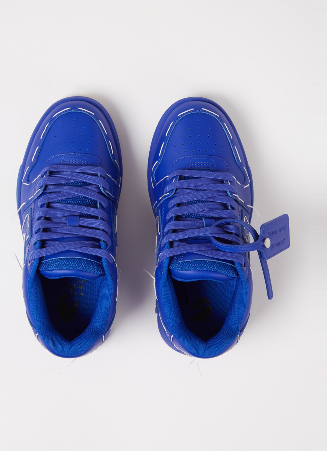 Off-White Out Of Office sneaker met leren details - detail 5 donkerblauw