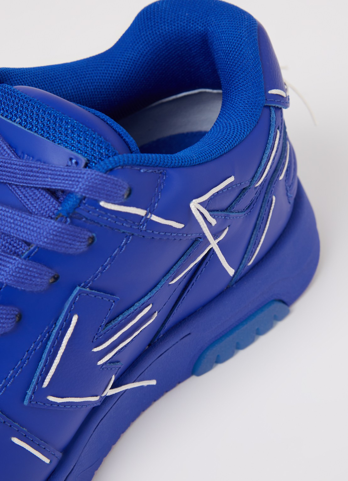 Off-White Out Of Office sneaker met leren details - detail 6 donkerblauw