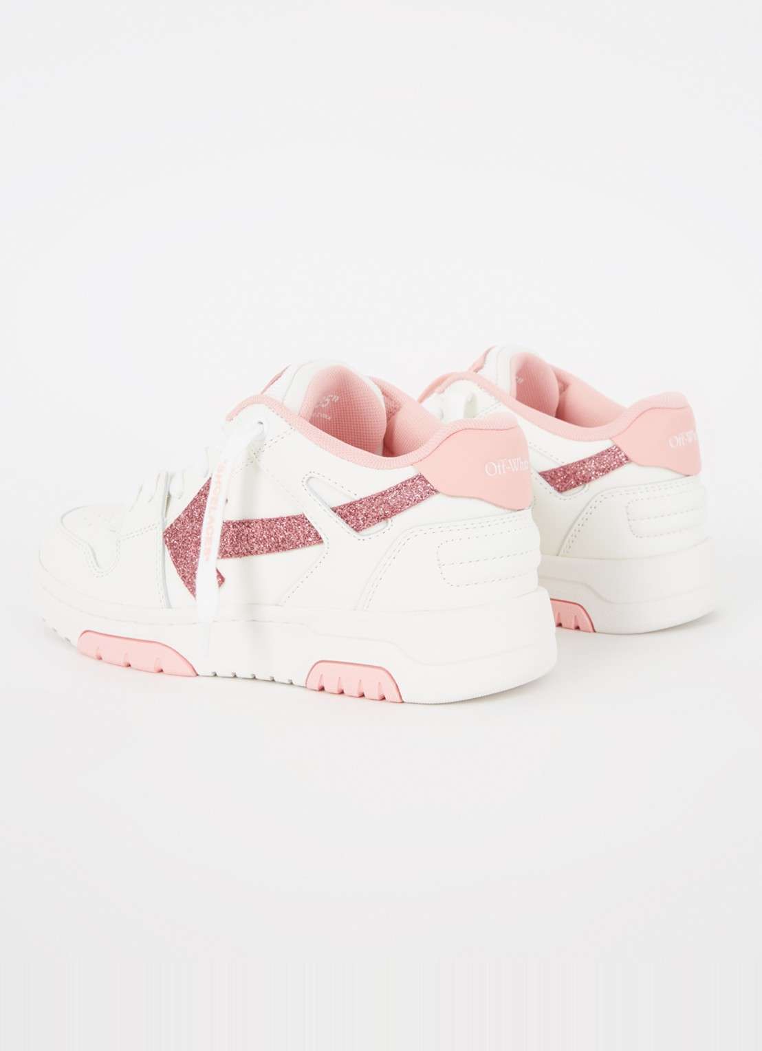 Off-White Out Of Office sneaker van kalfsleer met glitter - achterkant 2 wit