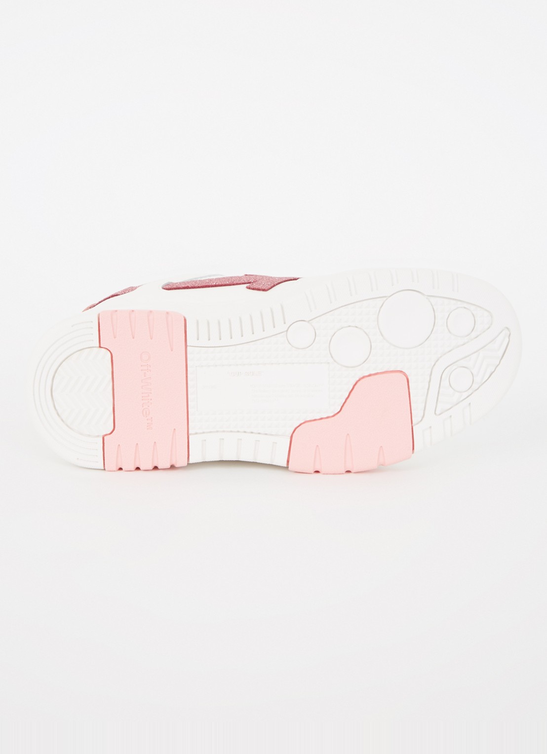 Off-White Out Of Office sneaker van kalfsleer met glitter - detail wit