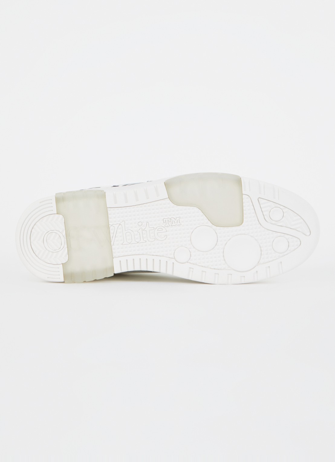 Off-White Out Of Office sneaker van kalfsleer met print - detail 4 gebroken wit