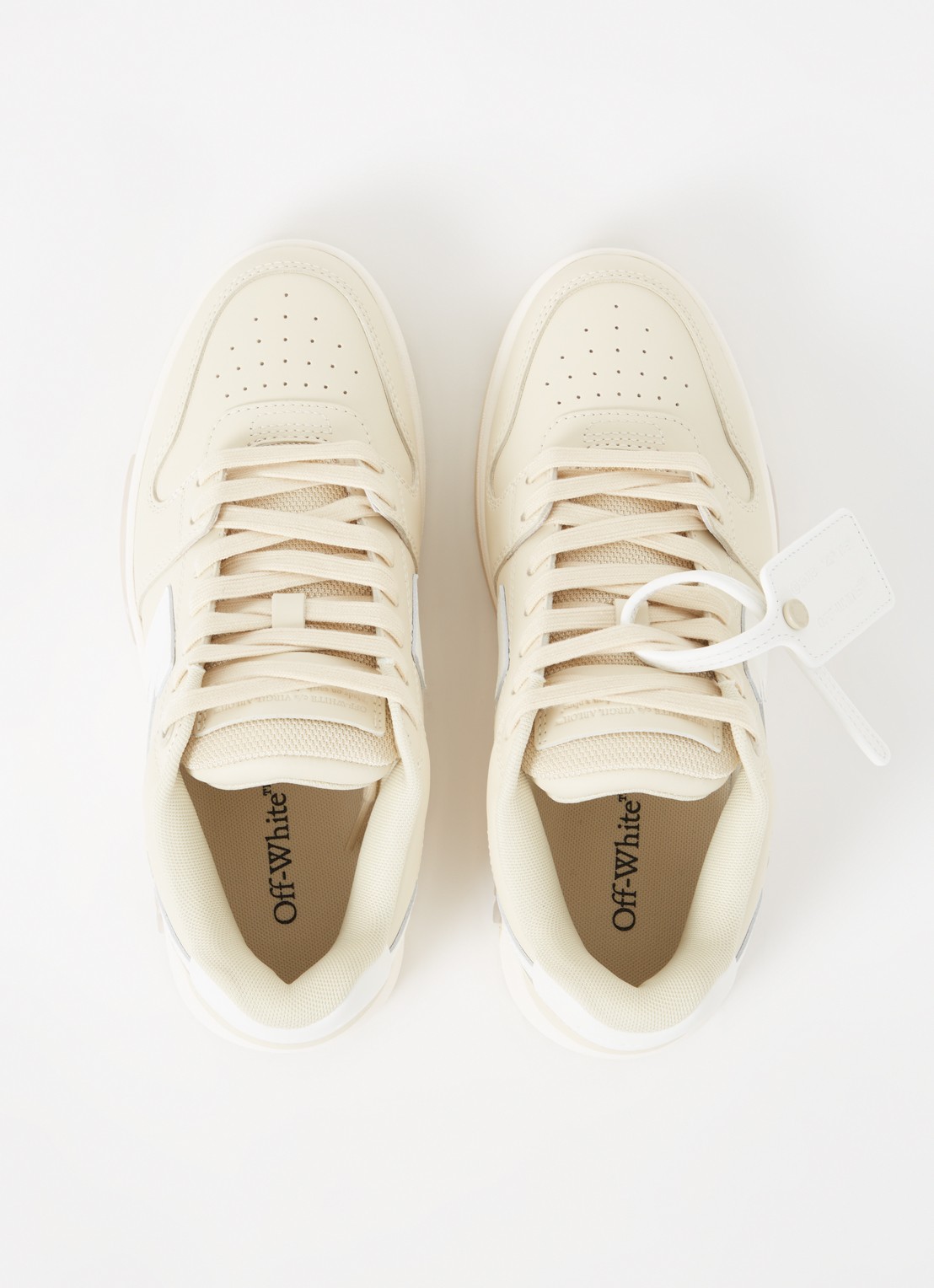 Off-White Out Of Office sneaker van kalfsleer  - detail 3 creme
