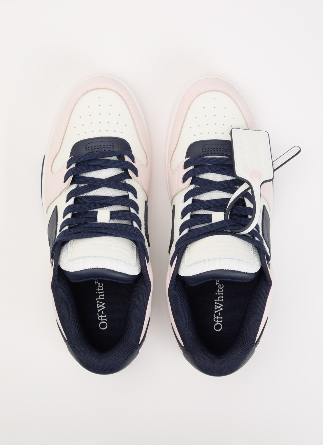 Off-White Out Of Office sneaker van kalfsleer - detail 4 lichtroze