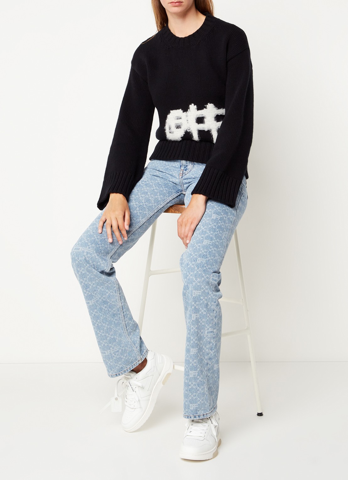 Off-White Out of Office sneaker van kalfsleer - voorkant 8 wit