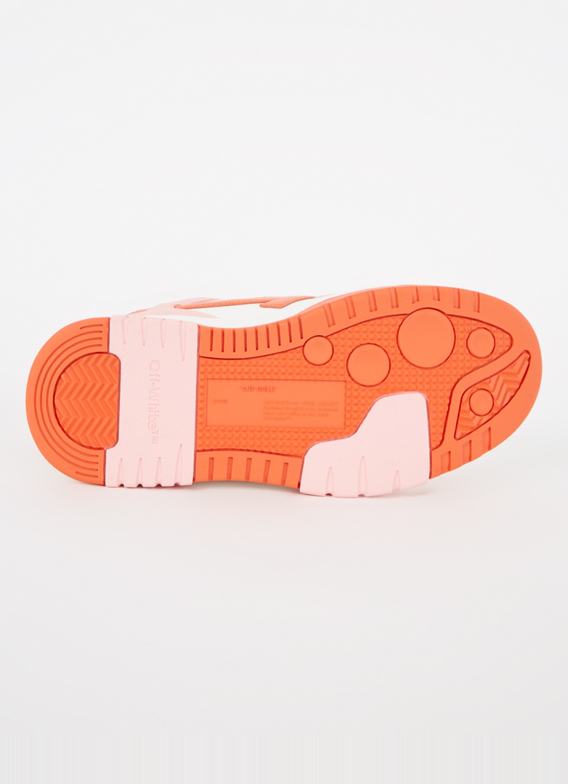 Off-White Out Of Office sneaker van kalfsleer - detail 4 roze