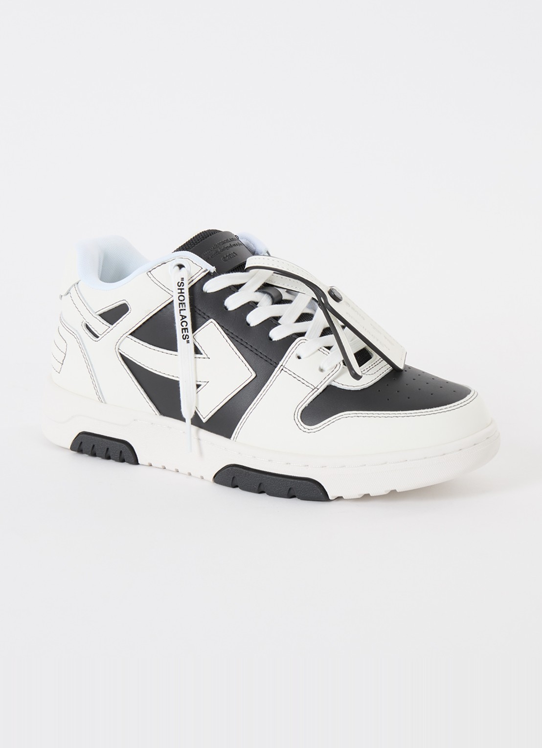 Off-White Out Of Office sneaker van kalfsleer - voorkant gebroken wit