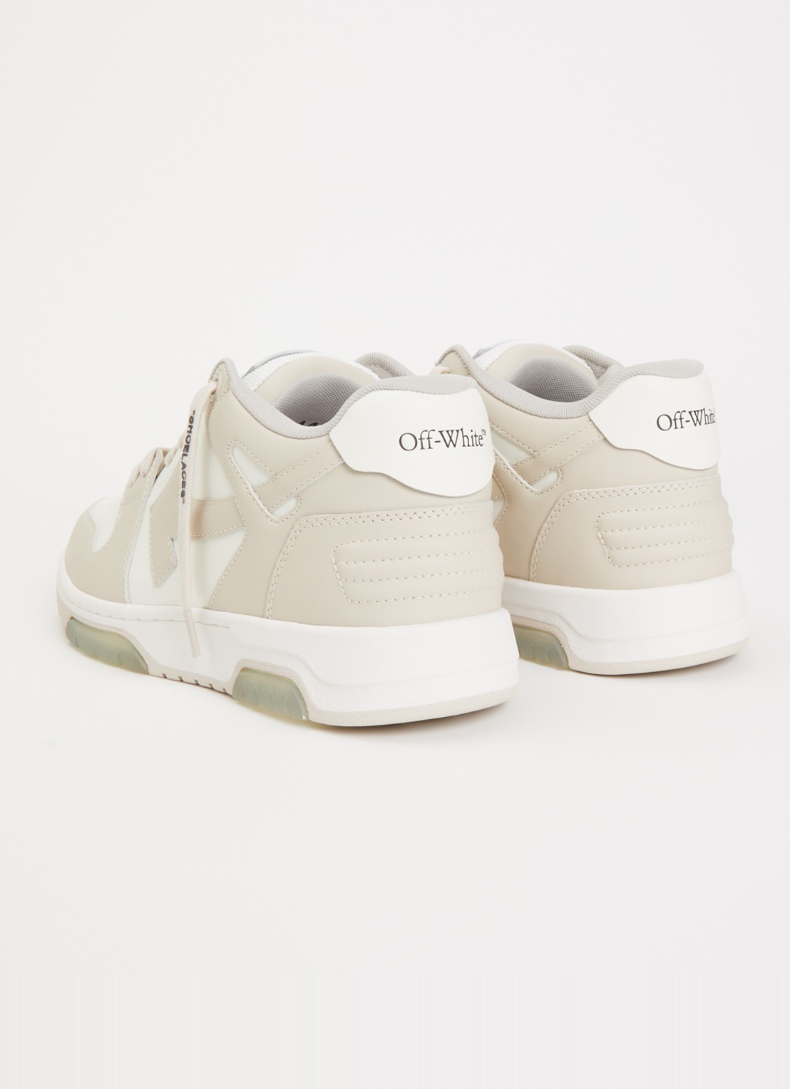 Off-White Out Of Office sneaker van kalfsleer - achterkant 6 beige