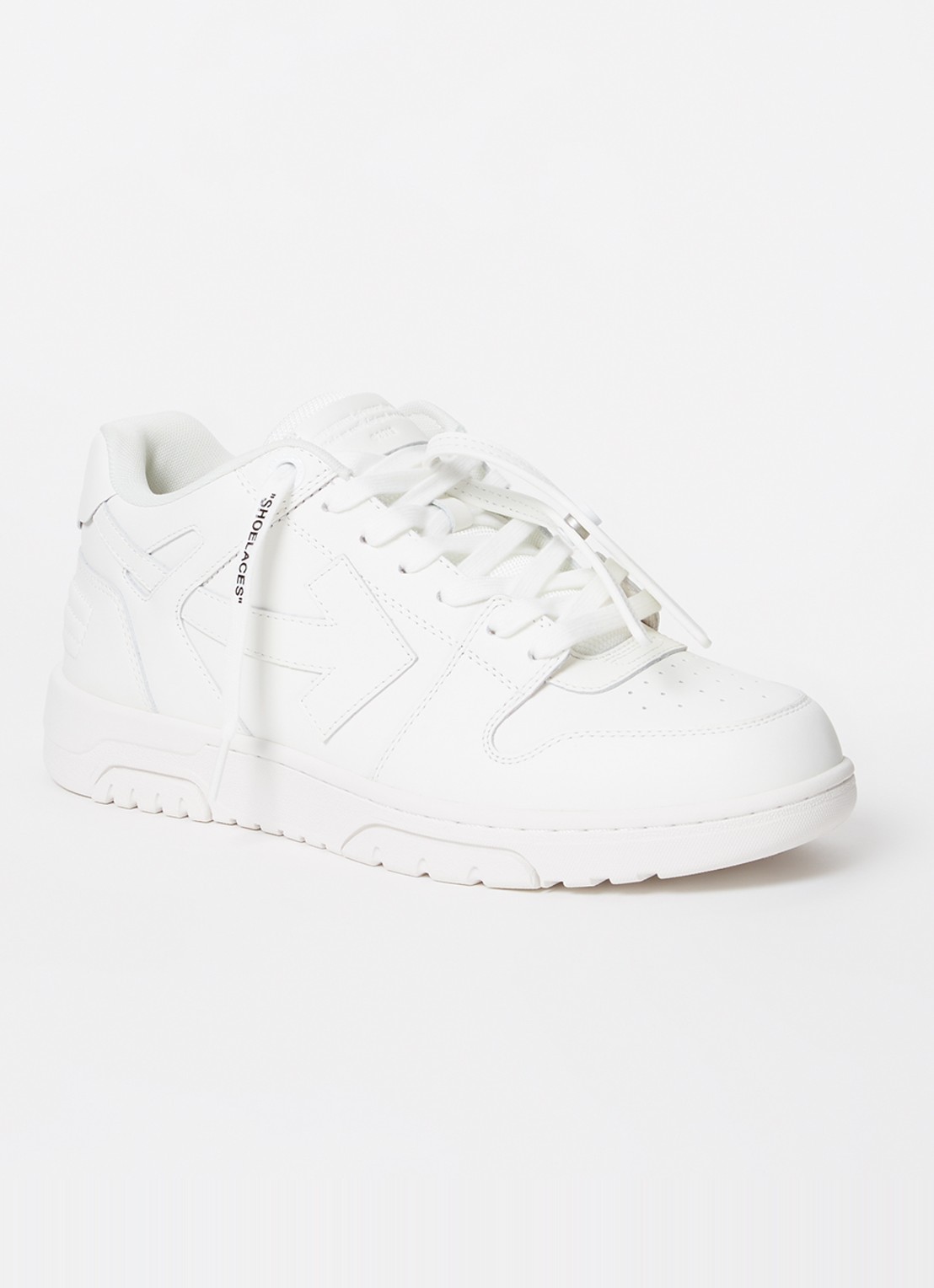 Off-White Out Of Office sneaker van kalfsleer - voorkant wit