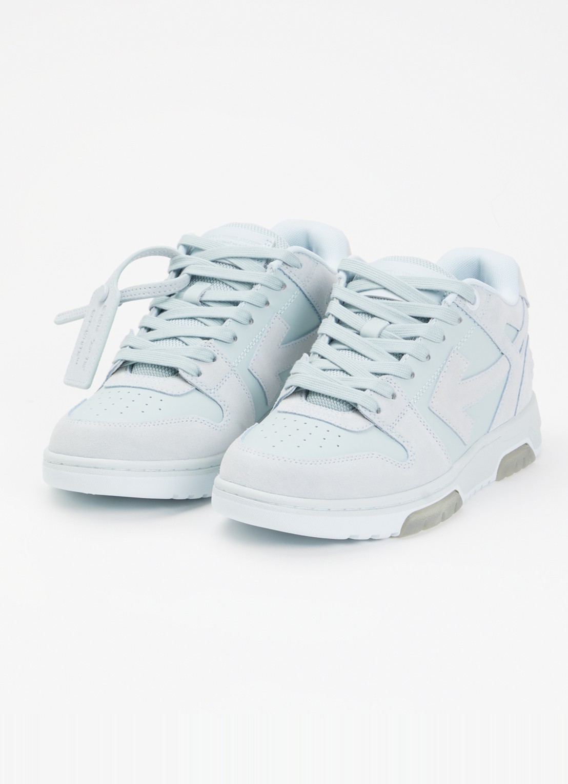 Off-White Out Of Office sneaker van suède - detail 3 grijs
