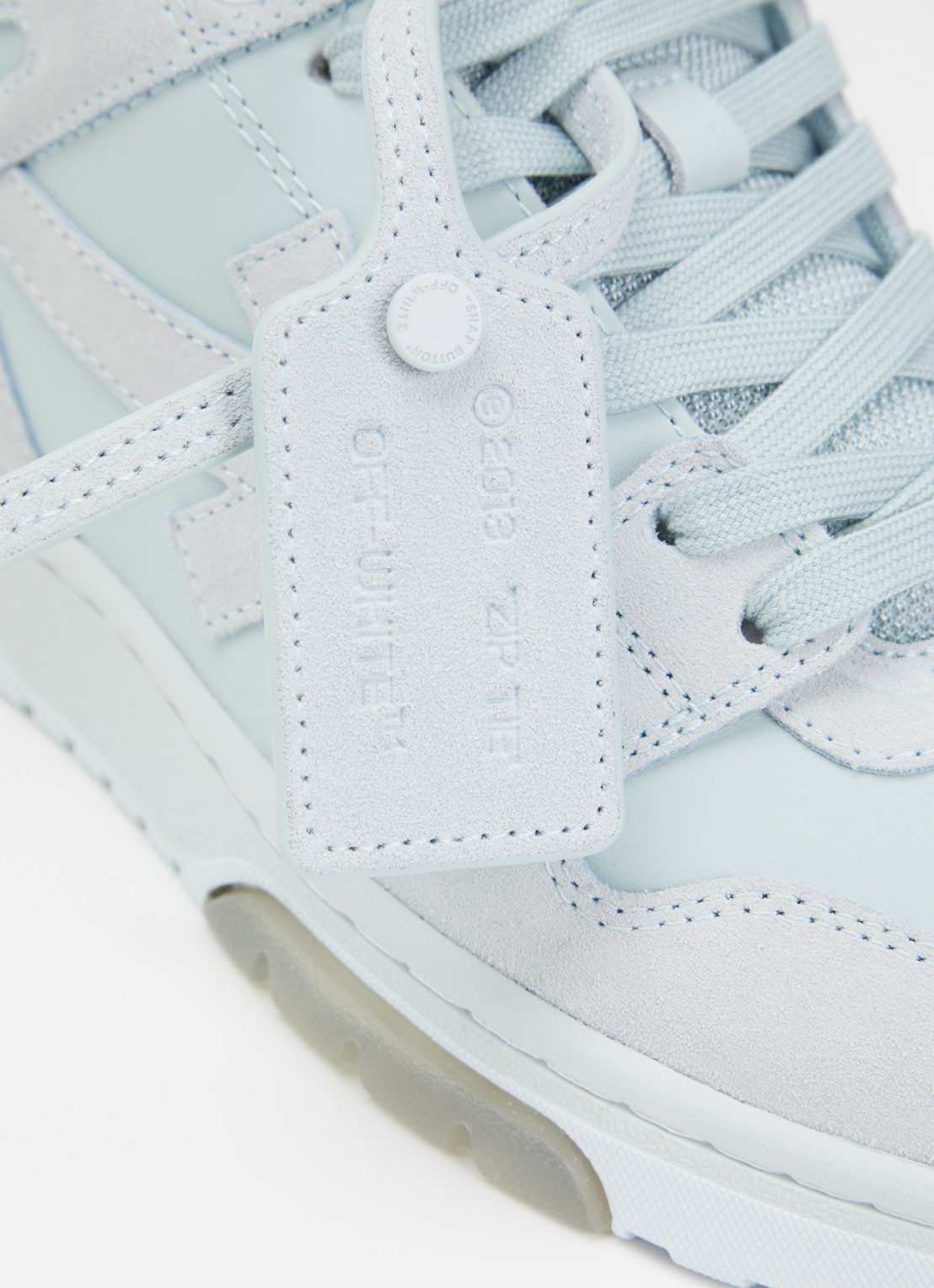 Off-White Out Of Office sneaker van suède - detail 6 grijs