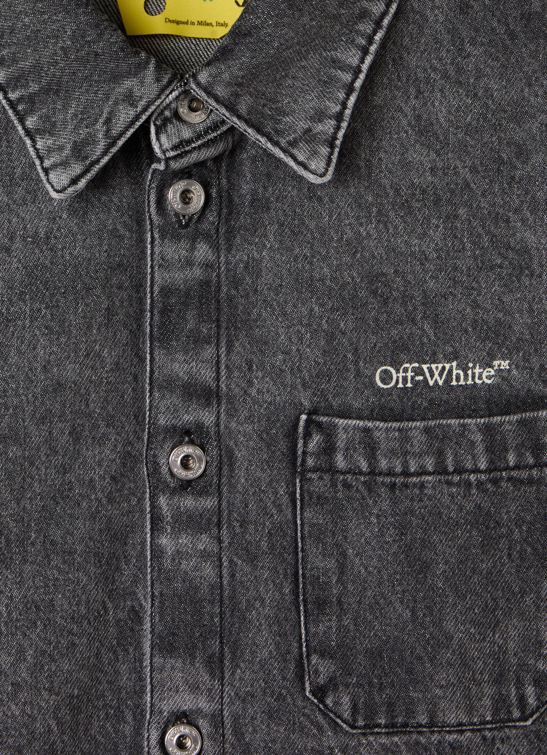 Off-White Overhemd van denim - detail 3 grijs