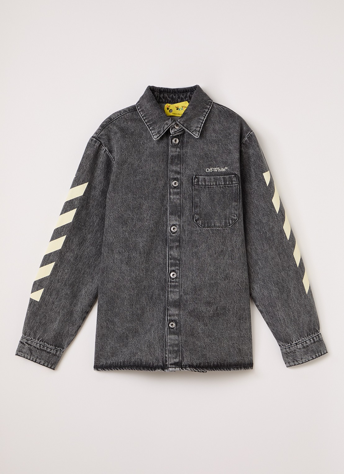 Off-White Overhemd van denim - voorkant grijs