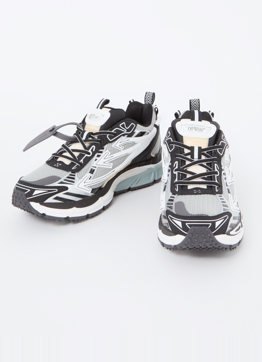 Off-White Ow Be Right Back sneaker met mesh details - detail 4 zwart